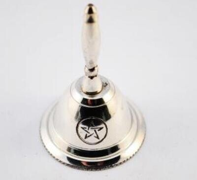 3&quot; Pentacle Silver Plated Altar Bell