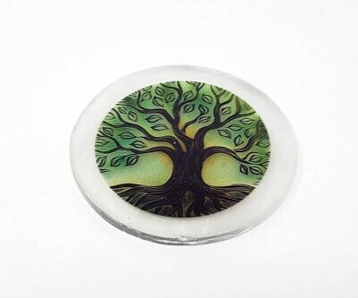 3&quot; Tree Of Life Selenite Coaster/Altar Printed Tile