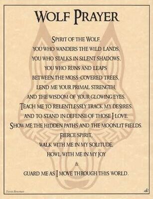 Wolf Prayer Poster