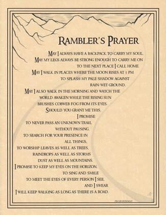 Rambler&#39;s Prayer Poster