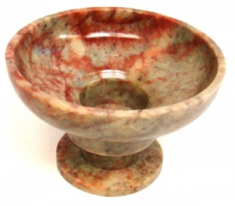 Soapstone Candle Holder / Smudge Burner 4&quot;D