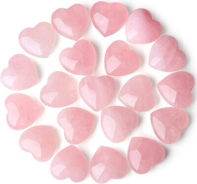 1 - 1.5&quot; Rose Quartz Gemstone Heart