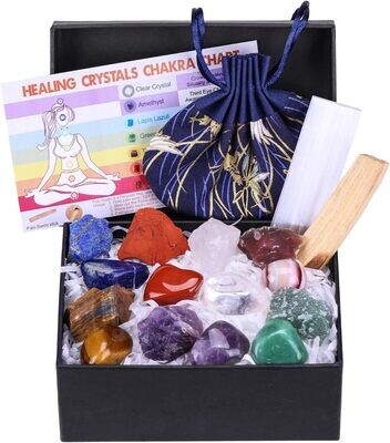 18 PC Healing Crystals Chakra Kit