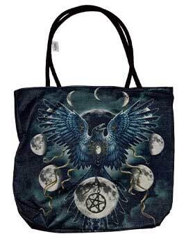 17&quot; Sinister Crow Tote Bag