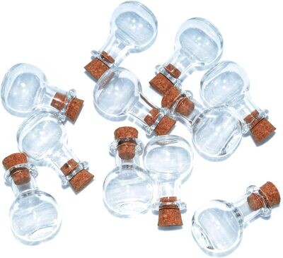 2ml Clear Mini Glass Wishing Bottles