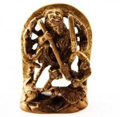 Durga (goddess Kali) Statue Brass 3&quot;H
