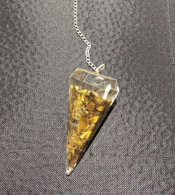 Tiger Eye Orgone Hexagon Pendulum
