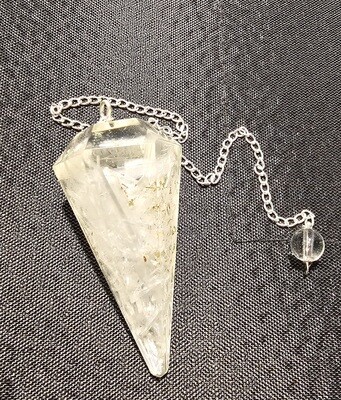 Selenite Orgone Hexagon Pendulum