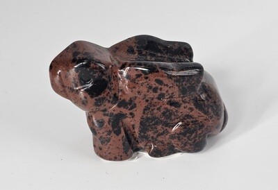 2&quot; Mahogany Obsidian Carved Rabbit