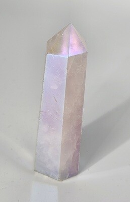 3.5&quot; Aura Rose Quartz Tower