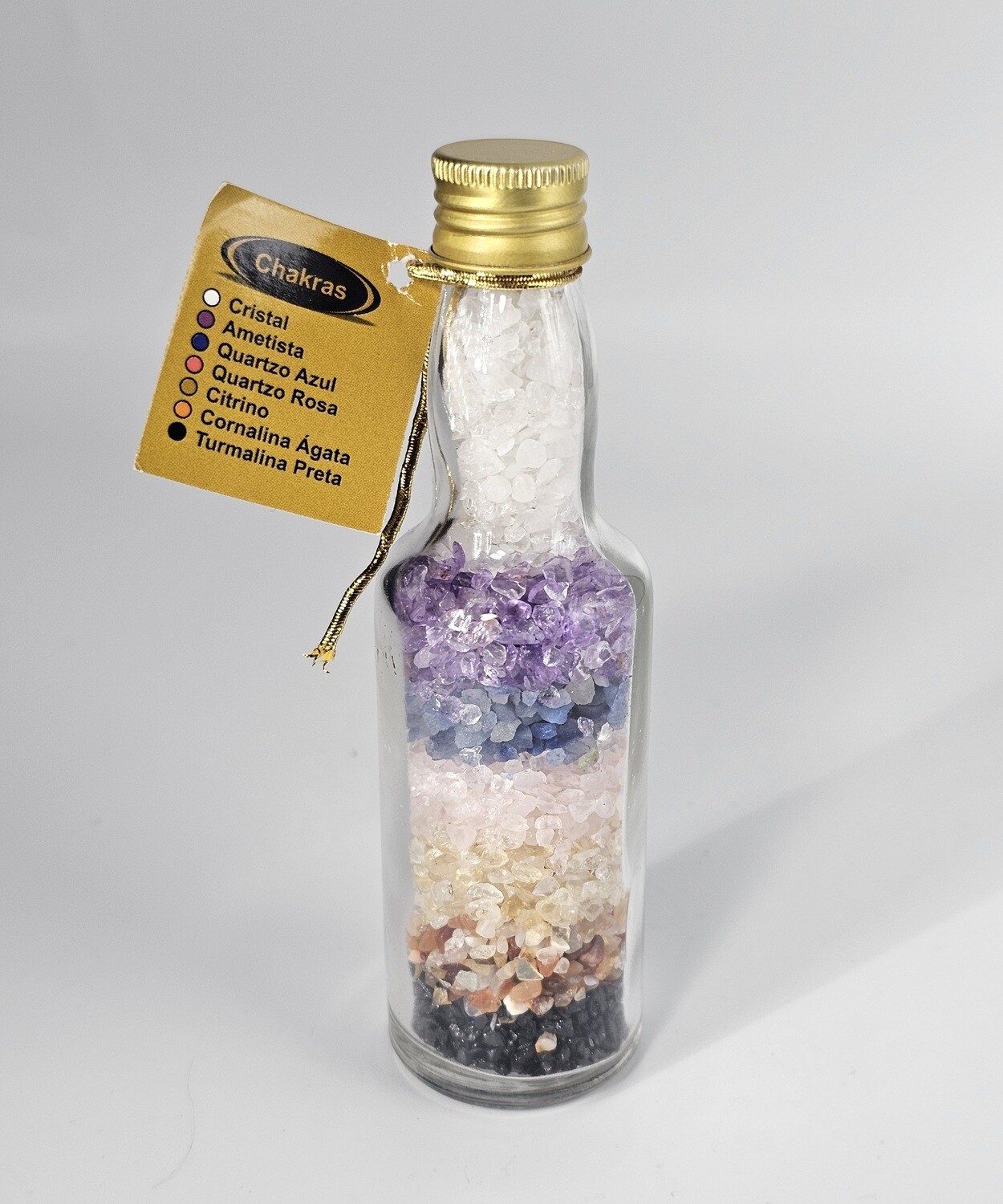 5&quot; Gemstone Chakra Bottle With Mini Chips