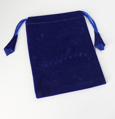 5&quot; Blue Velvet Drawstring Bag
