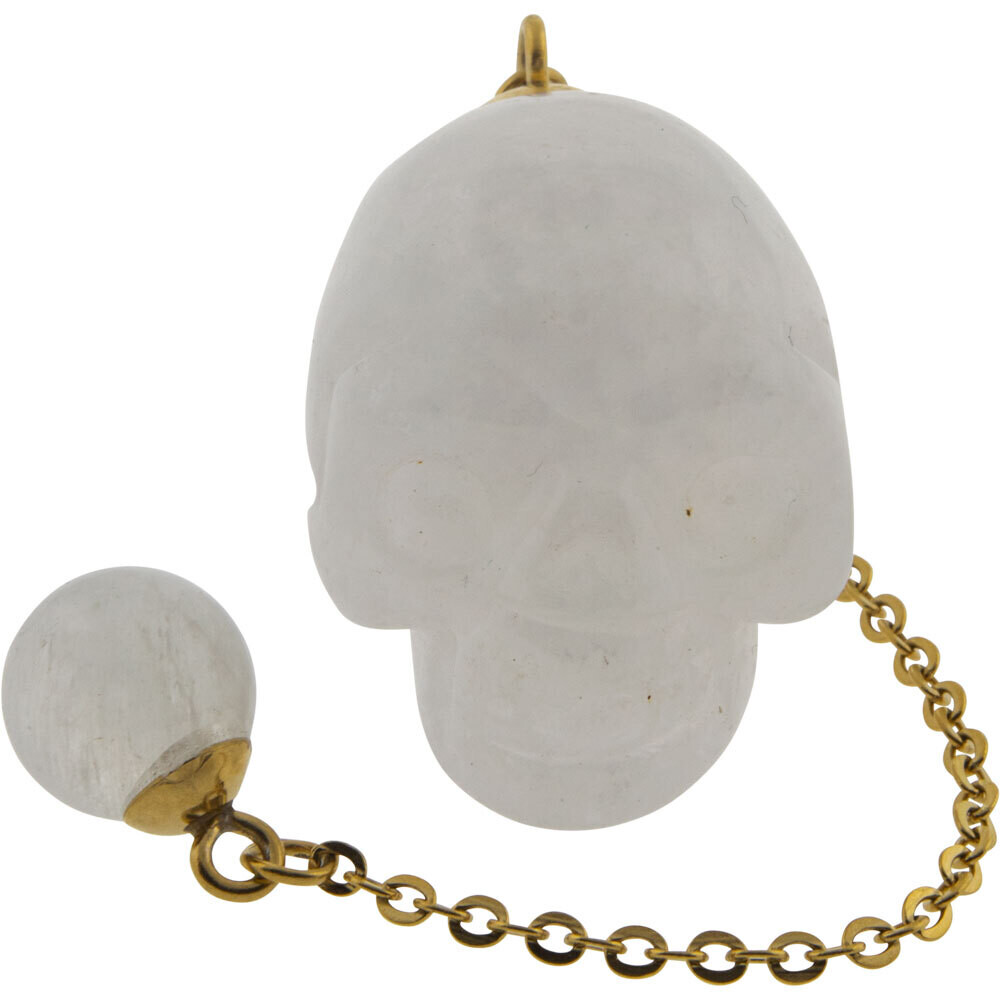 Clear Quartz Skull Pendulum