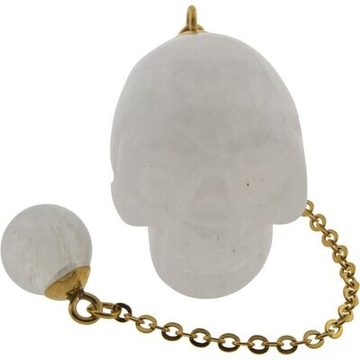 Clear Quartz Skull Pendulum