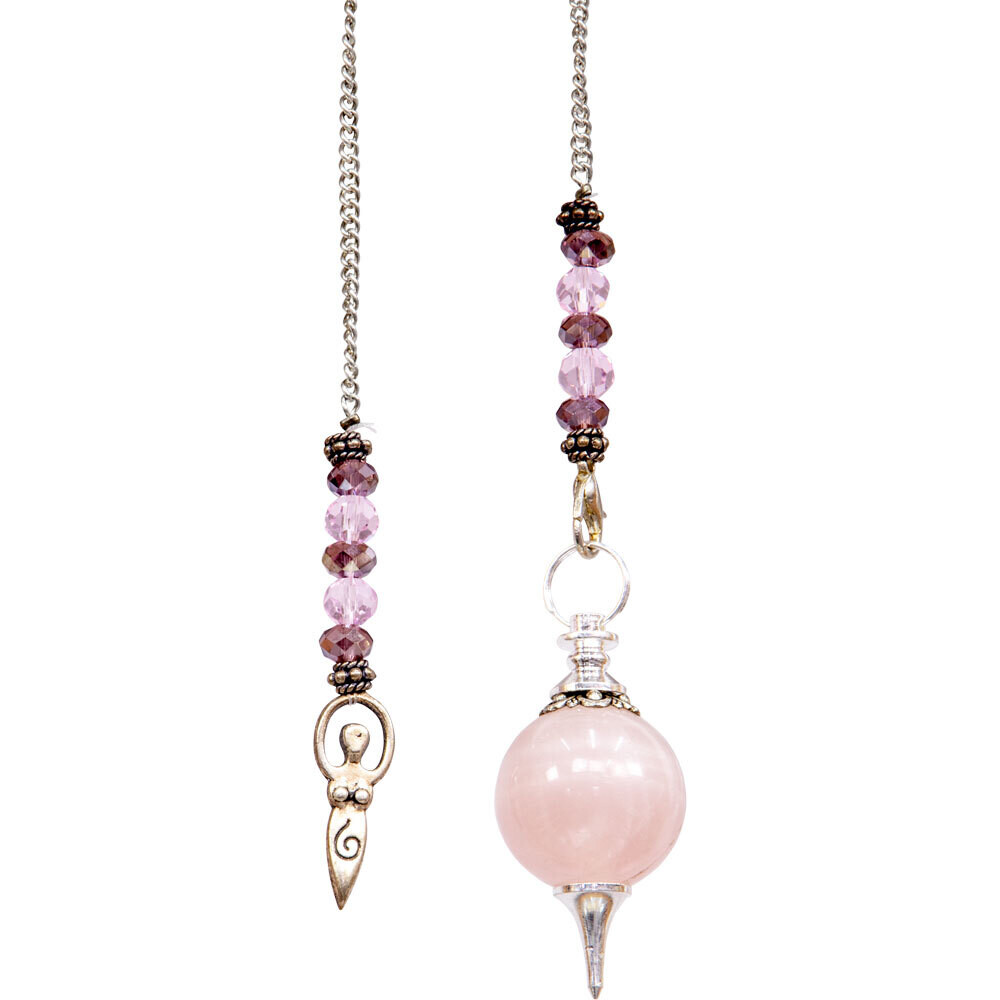 Rose Quartz Goddess Sephoroton Pendulum