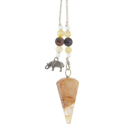 Golden Healer Hexagonal Elephant Pendulum