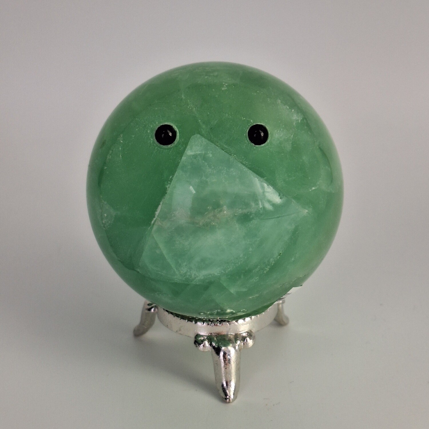 Green Fluorite Sphere W/ Face