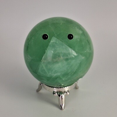 Green Fluorite Sphere W/ Face