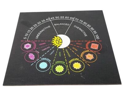7 Chakra w/ Sun &amp; Moon Pendulum / Altar Board 8&quot;