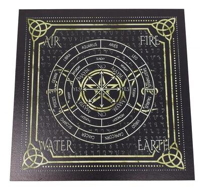 Celtic Design w/ Triple Moon Sign Pendulum / Altar Board 8&quot;