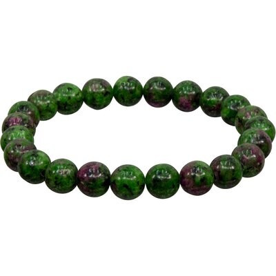 8 mm Ruby Zoisite Bracelet