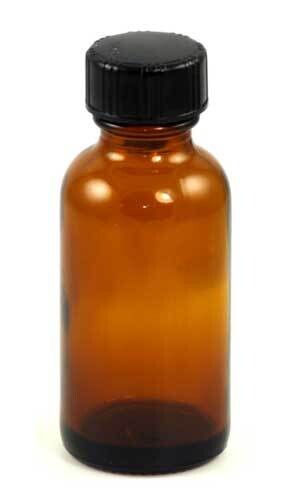 1 fl oz Amber Bottle w Lid