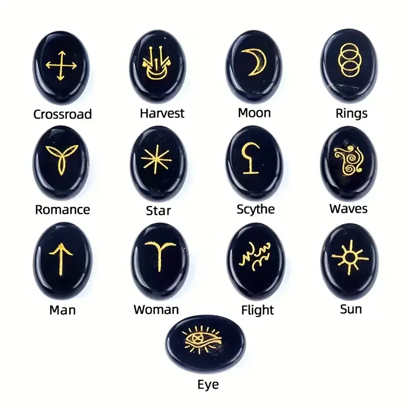 Black Obsidian Witch Runes