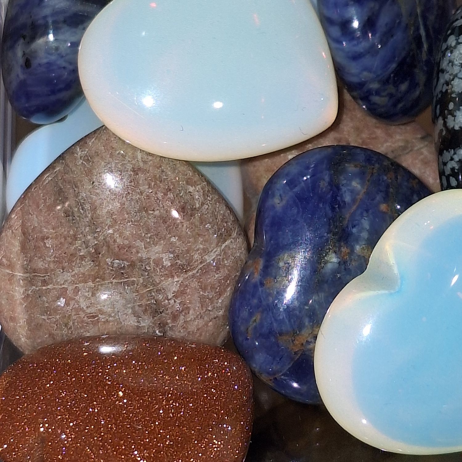 1&quot; Mixed Gemstone Heart