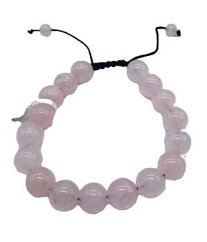 10mm Rose Quartz Slide Bracelet