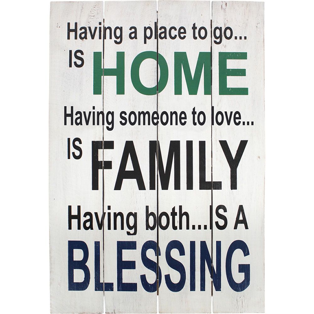 Reclaimed Wood Hanging Plaque - Blessing