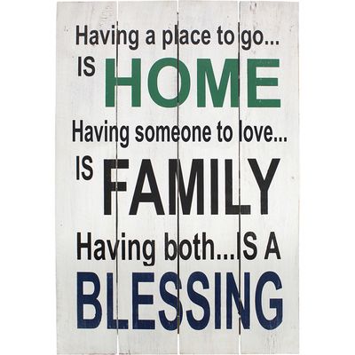 Reclaimed Wood Hanging Plaque - Blessing
