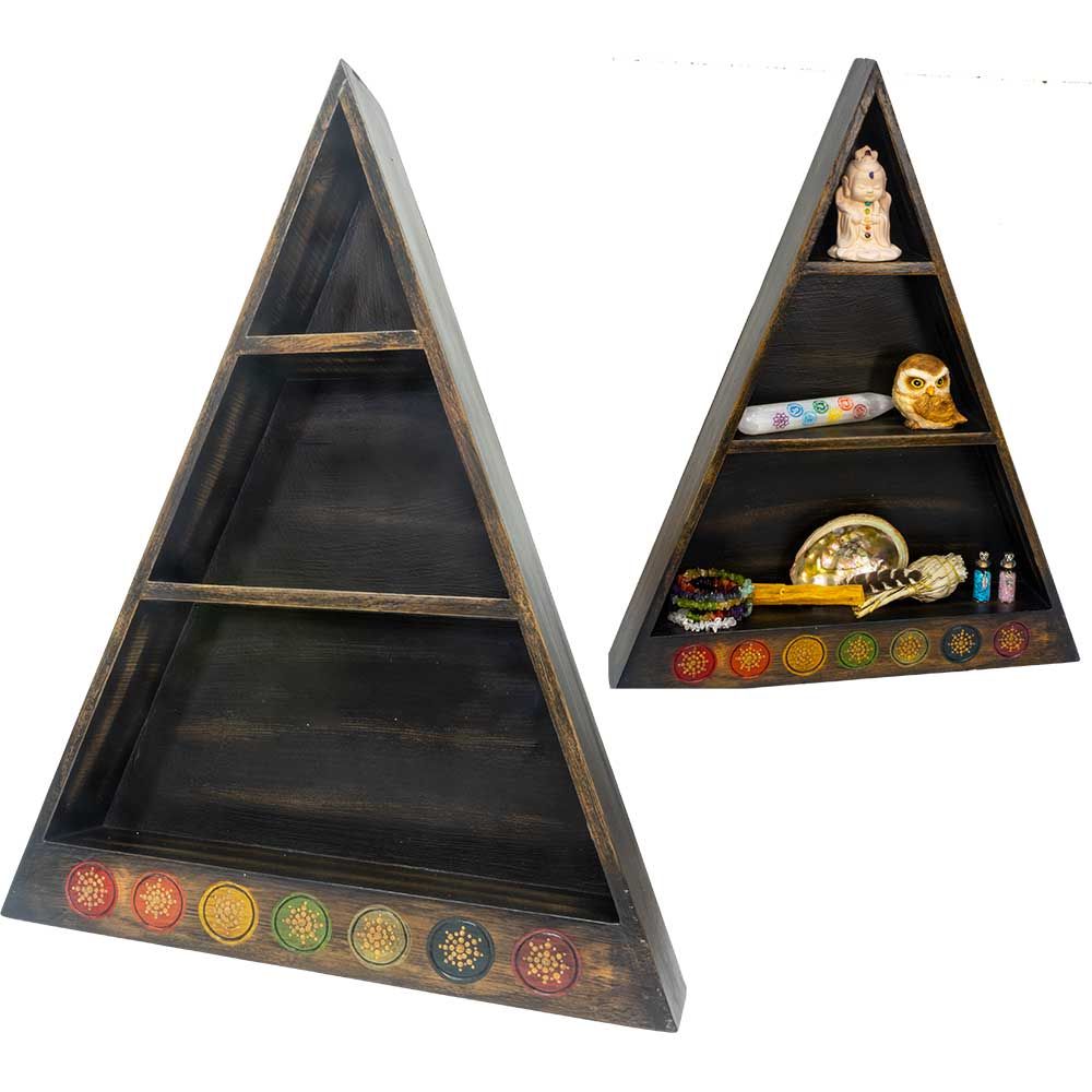 Chakra Wood Altar Shelf