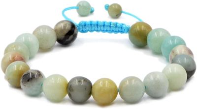 8mm Mixed Amazonite Slide Bracelet