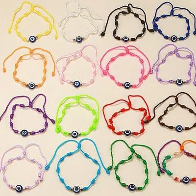 Evil Eye Skinny Slide Bracelet