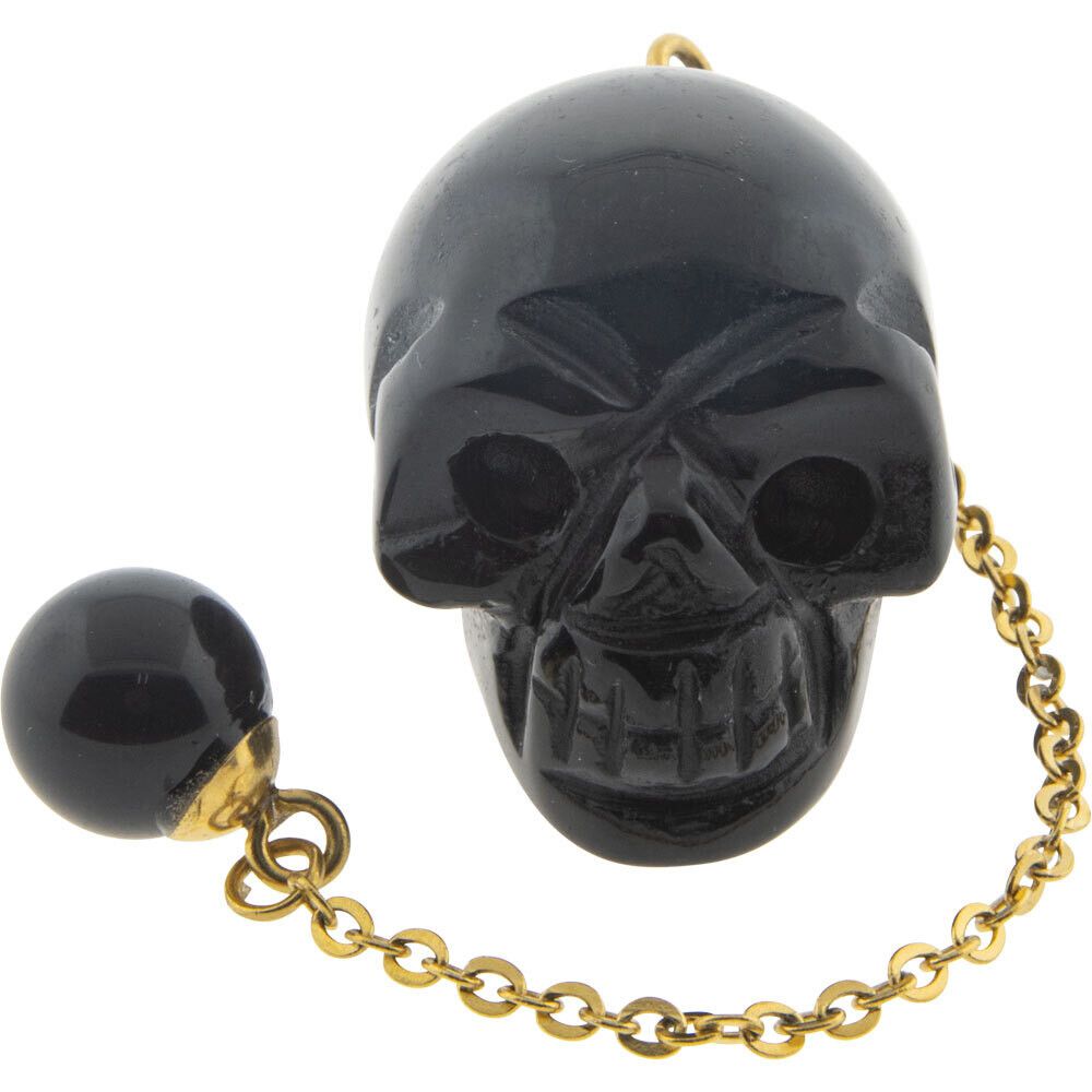 Rainbow Fluorite Skull Pendulum