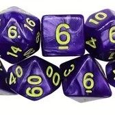 7 Pc Set Polyhedral RPG Dice With Drawstring Bag