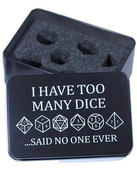 4&quot; Black Metal Dice Box (I have too many dice, said no one ever)