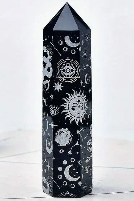 3.5 - 4&quot; Obsidian Celestial Tower