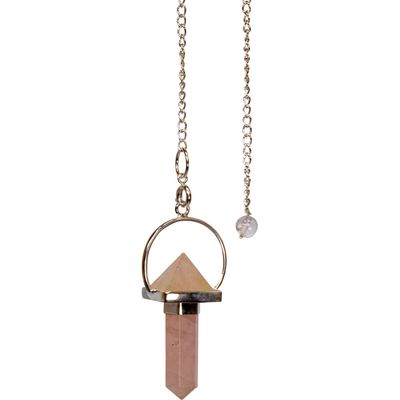 Rose Quartz Pyramid  &amp; Rose Quartz Point Pendulum