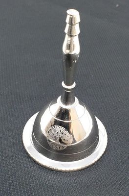 Tree of Life Silver Plated Altar Bell 3&quot;H