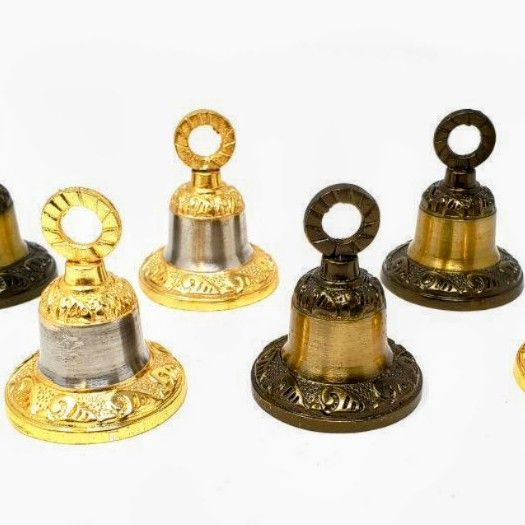 Carved Metal Bell 2&quot;