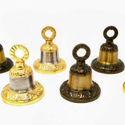 Carved Metal Bell 2&quot;