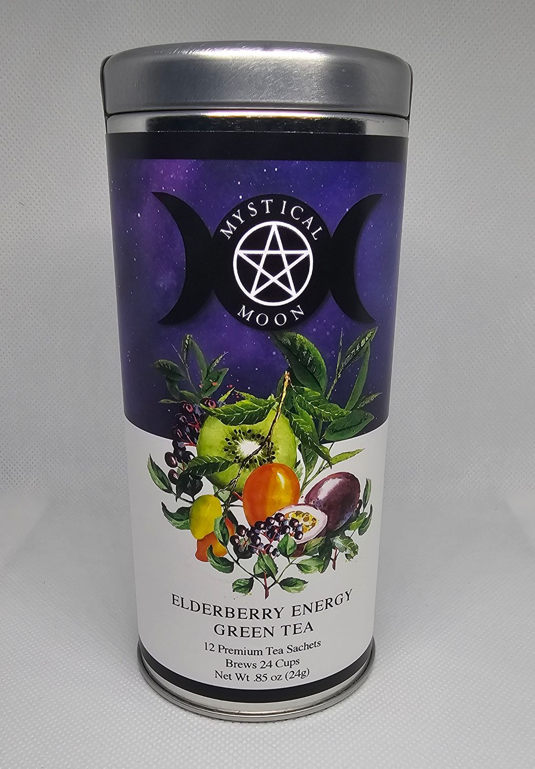 Elderberry Energy Green Tea In Tin