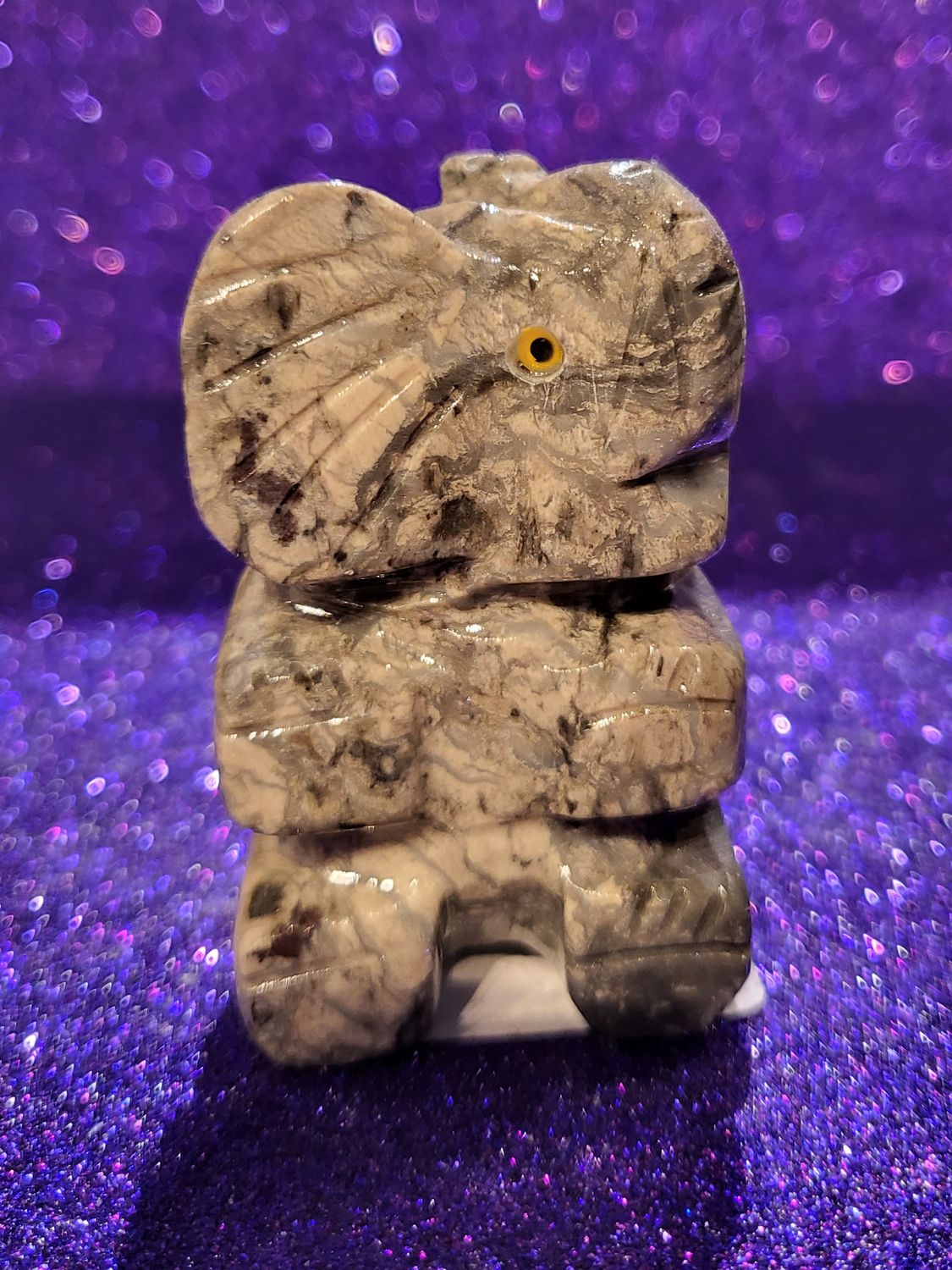 2.5&quot; Baby Elephant Soapstone Animal