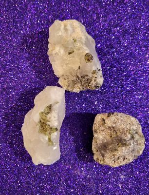Green Tourmaline &amp; Quartz In Matrix