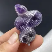 1.93&quot; Amethyst Snake Carving