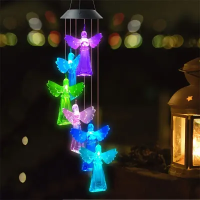 20&quot;  Led Solar Angel Wind Chime