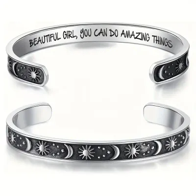 Celestial Bangle Stainless Steel Bracelet
