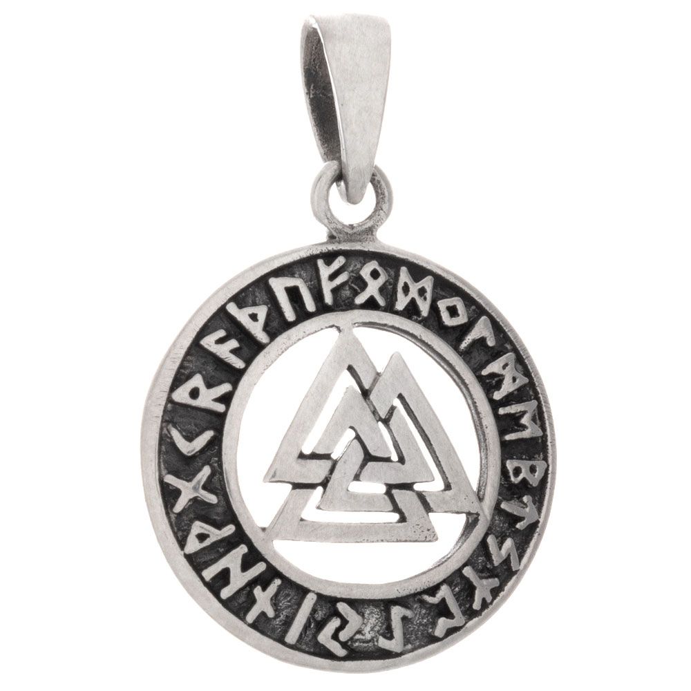 Valknut Rune Ring Viking Norse Pendant Medium