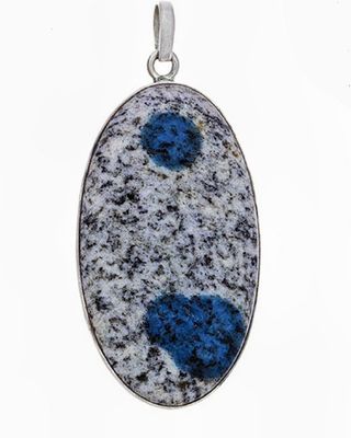 Oval (K2) Azurite &amp; Granite Pendant